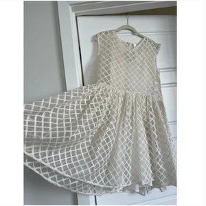 Merlette Off White Sleeveless Dawson Cotton Silk Babydoll Dress Size Small